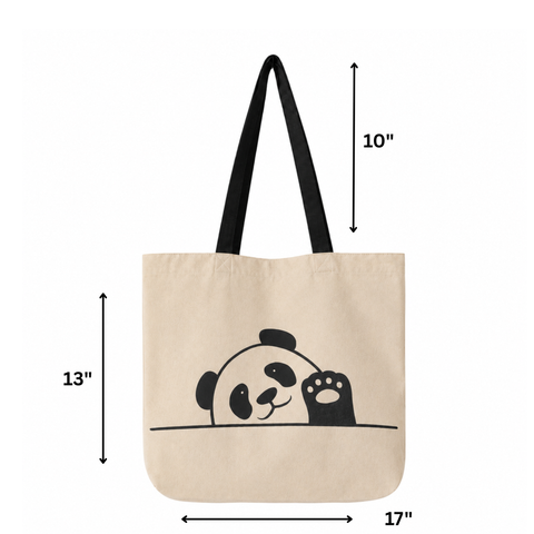 Waving Panda Tote Bag