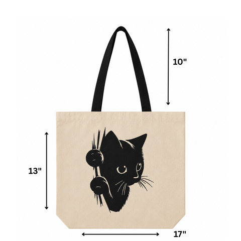 Peeping Cat Tote Bag