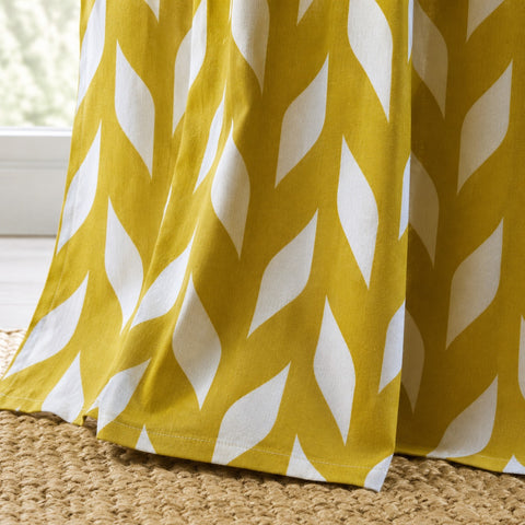 Mustard Diamond  Cotton Curtain