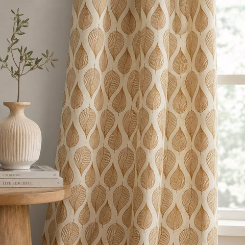 Autumn Fall Cotton Curtain