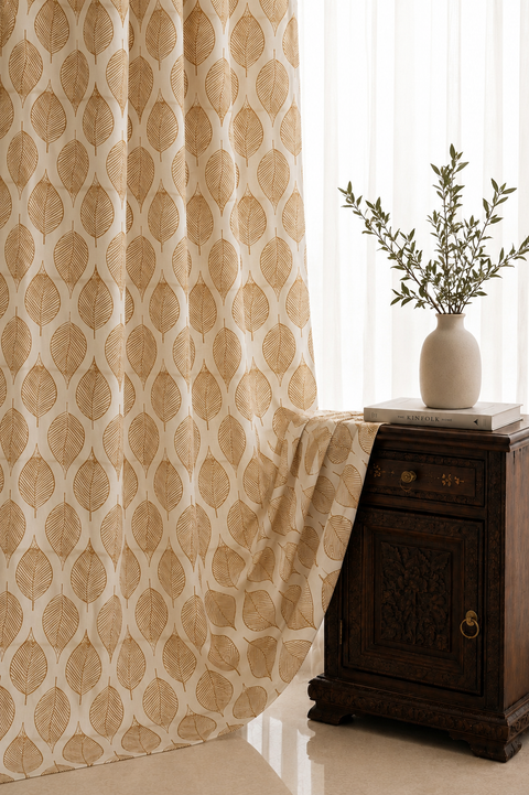 Autumn Fall Cotton Curtain