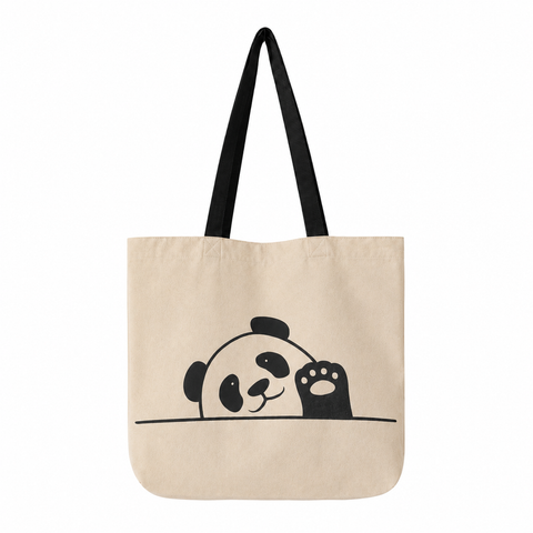 Waving Panda Tote Bag