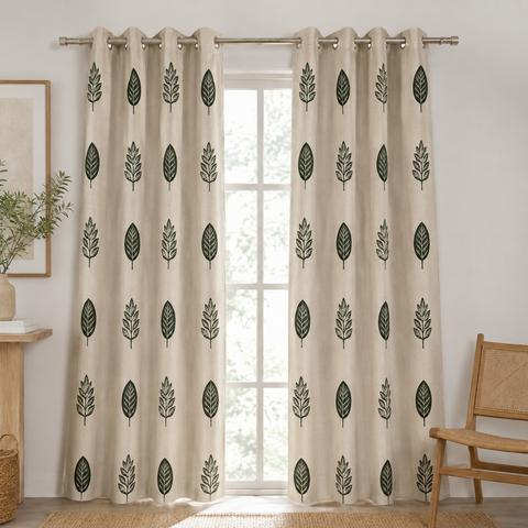 Forest Whisper Cotton Curtain