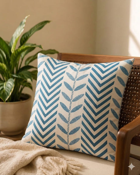 Teal Fern Trail 16'' Cushion Cover