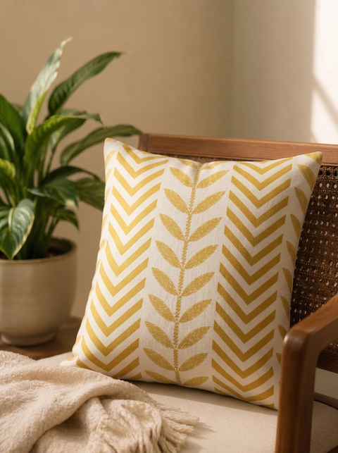 Yellow Fern Trail 16'' Cushion Cover