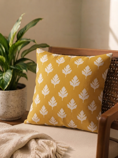 Mustard Leaf 16'' Cushion Cover