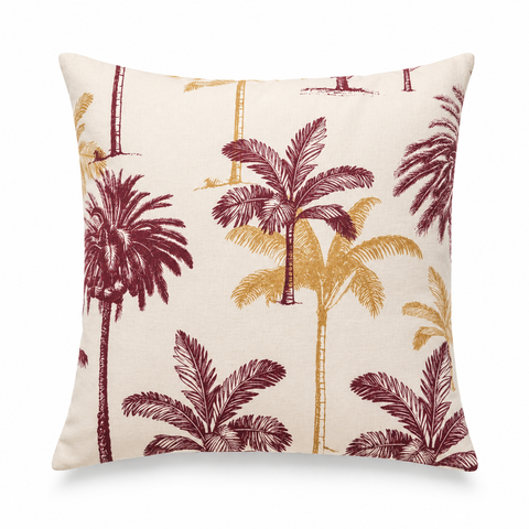 Palm Grove Maroon 16'' Cushion Cover