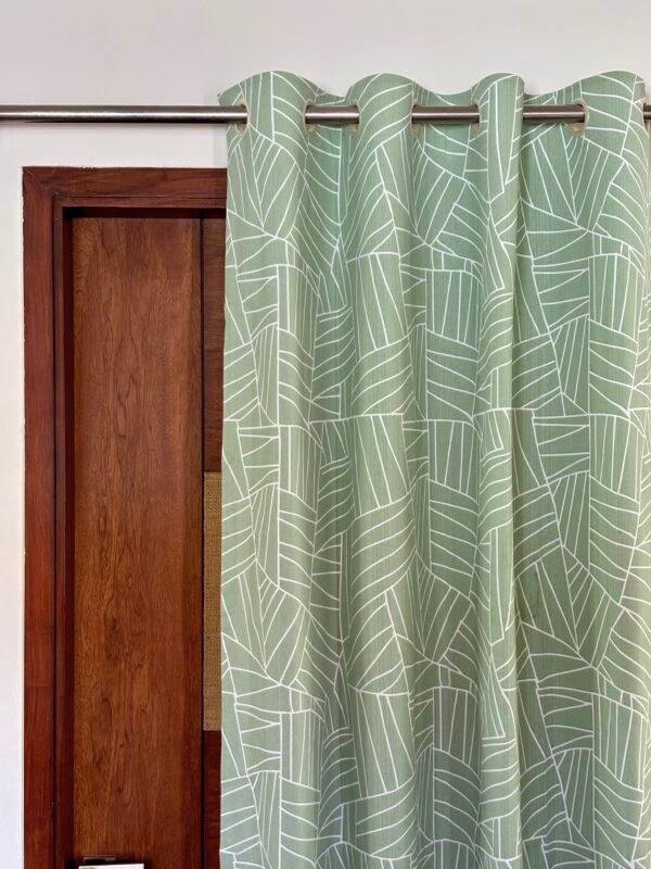 SAGE GREEN LINE CURTAIN