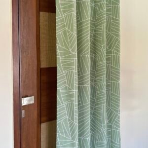 SAGE GREEN LINE CURTAIN - Image 2
