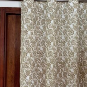 BEIGE FLORAL CURTAIN - Image 3