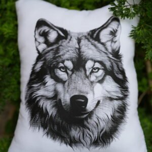 WOLF PRINT CUSHION