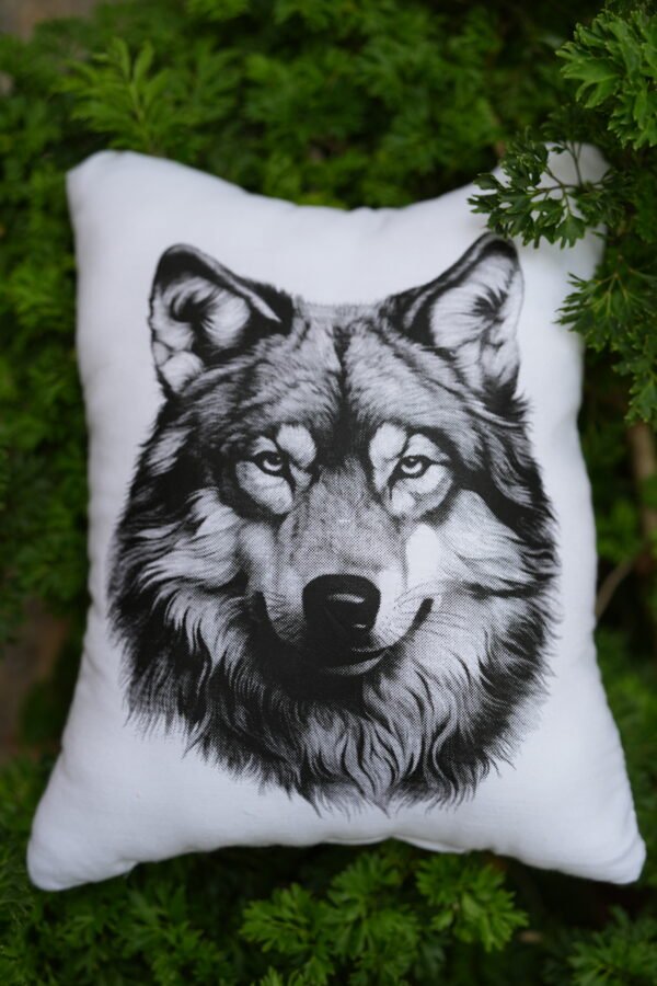 WOLF PRINT CUSHION