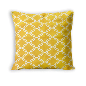 YELLOW TRELLIS CUSHION COVER - Image 1