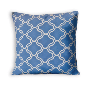BLUE TRELLIS CUSHION COVER