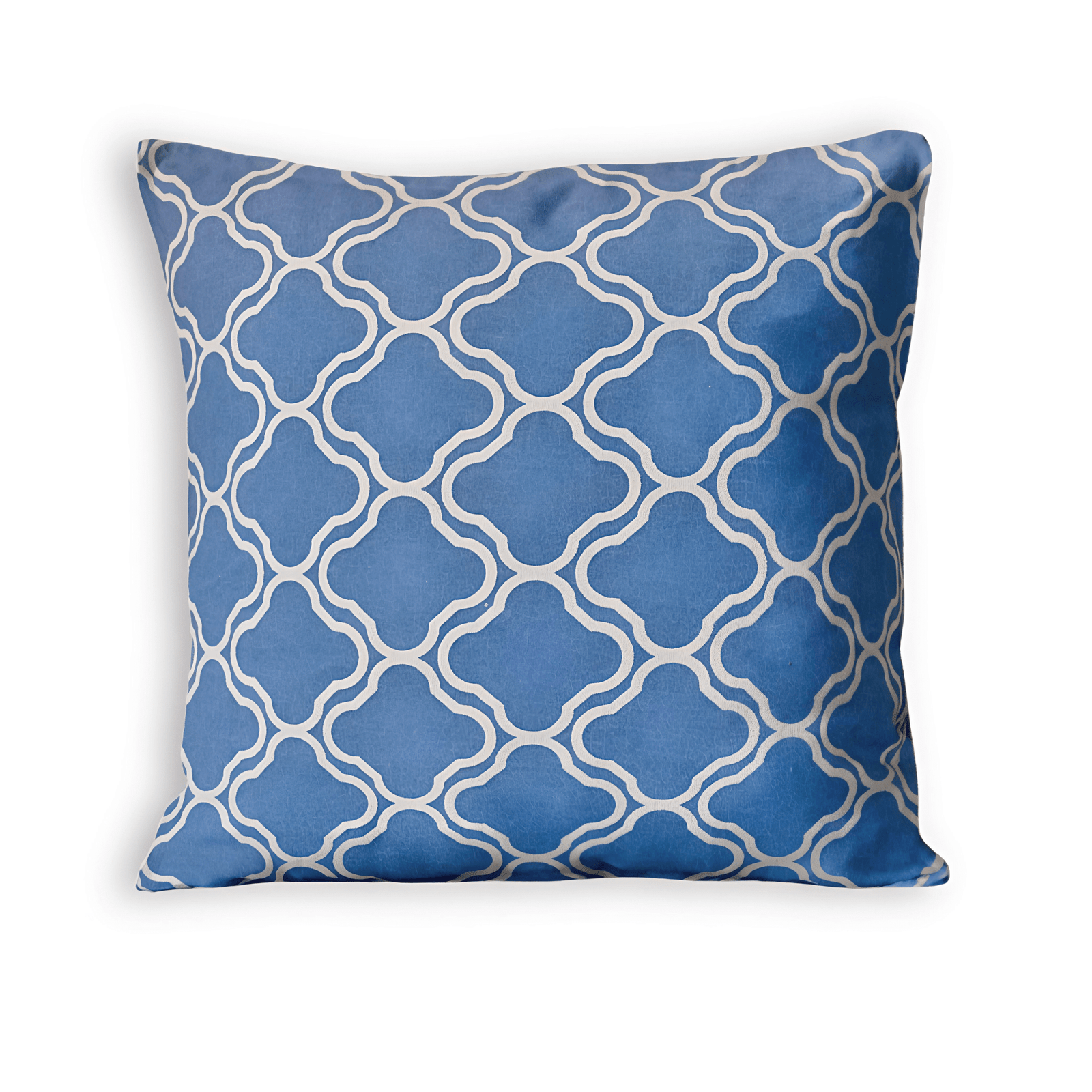 BLUE TRELLIS CUSHION COVER - Image 1
